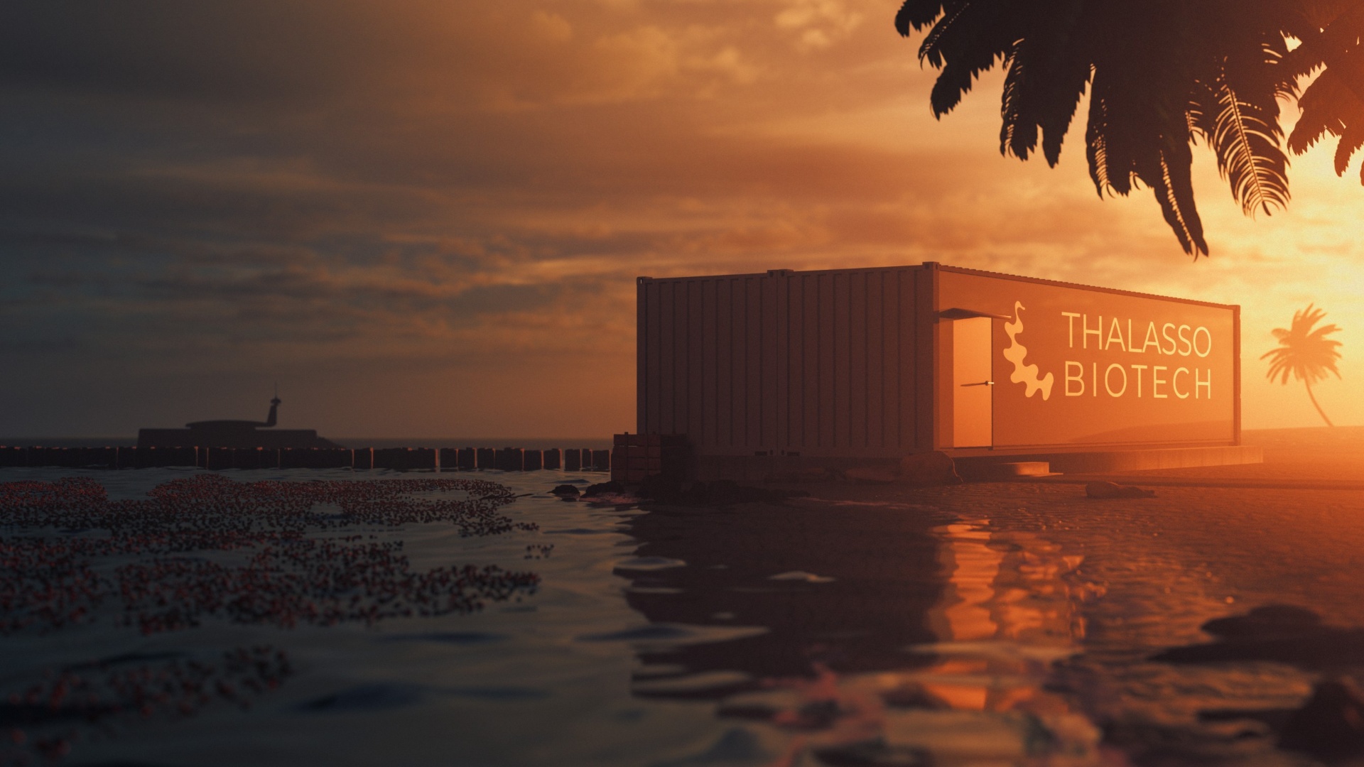 Thalasso Biotech biorefinery at sunset
